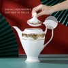 Porlien Exquisite Bone China 17-piece Tea Set for 6, Porcelain