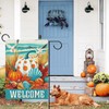 Dyrenson Welcome Fall Pumpkin Beach Decorative Garden Flag, Coastal Autumn