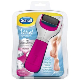 Scholl Velvet Smooth Electric Foot File, Pink with Diamond Crystals by Scholl