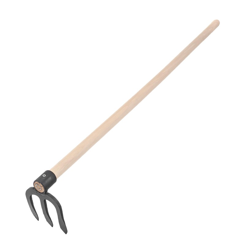 KADAX 3 Prong Potato Hoe Garden Hoe Forged Steel Manure