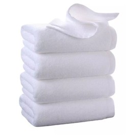 Bath Towel Absorbent Cotton Soft Skin Friendly Shower Towel for Home Hotel Beauty Salon White