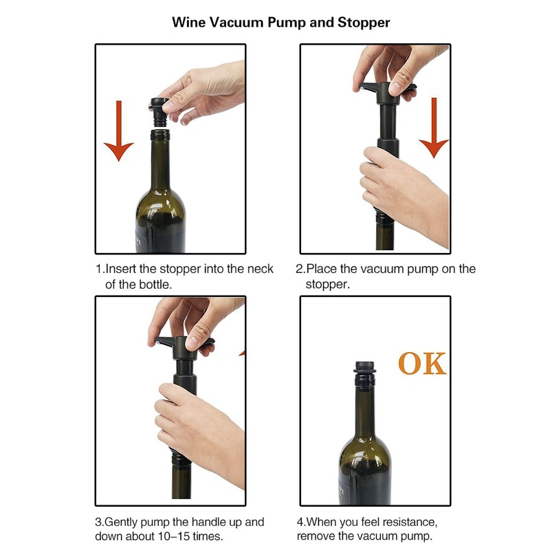Wine Stoppers Vacuum, Rubber Wine Stoppers for Bottles Silicone Wine