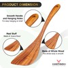 NARTISON Natural Acacia Wooden Spatula, Kitchen Spatulas For Nonstick Cookware,