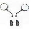 Unbranded Set Of 2 Rear View Motorcycle Mirrors Universal Black