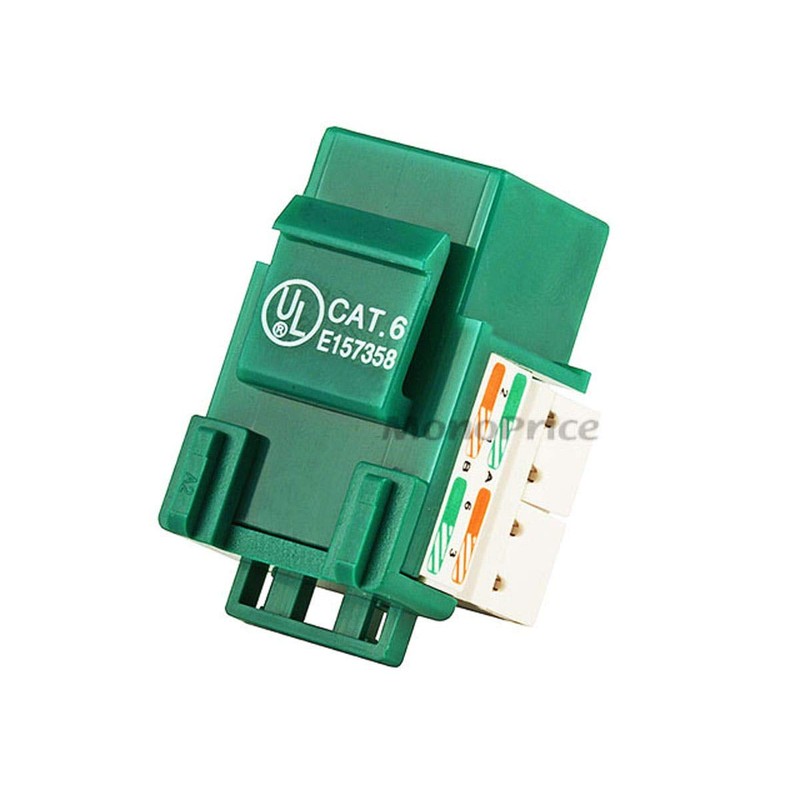 Monoprice Cat6 Punch Down Keystone Jack - Green