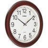 Casio IQ-132-5JF Wall Clock, Dark Brown, Analog Diameter, 11.6 inches