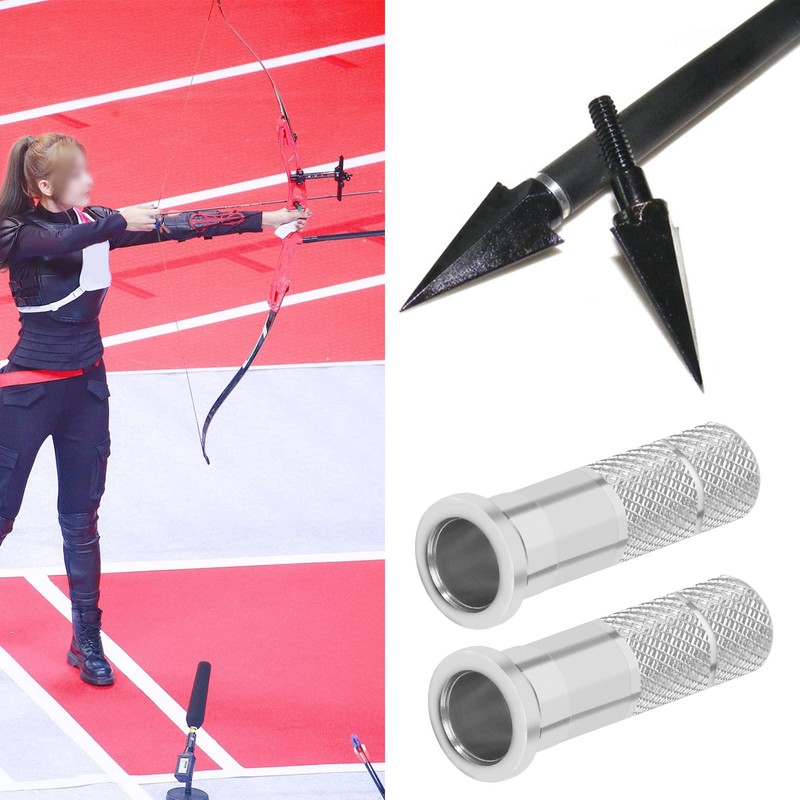 eMagTech 30PCS Arrow Insert Base 6.2mm Aluminum Archery Base Inserts
