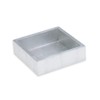 Caspari Lacquer Cocktail Napkin Holder in Silver - 1 Each