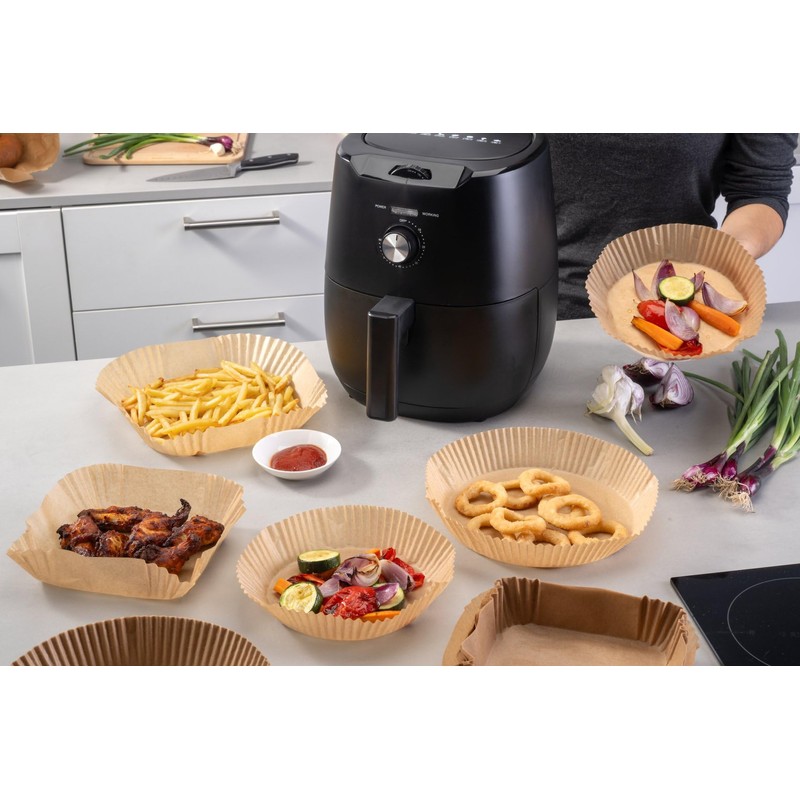 Fackelmann Hot Air Fryer Baking Parchment Paper 20cm Square Coated
