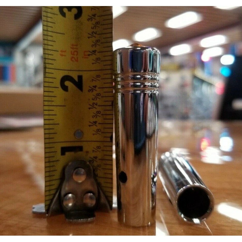 Kenworth Toggle switch extension 2 1/4" amber jewel chrome aluminium