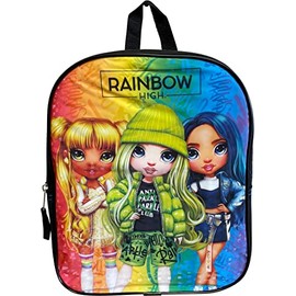Fast Forward Rainbow High 11" Mini Backpack (Black-Blue)