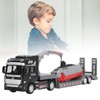 Alloy Semi Flatbed Trailer Truck Toy with Submarine Educational Realistic