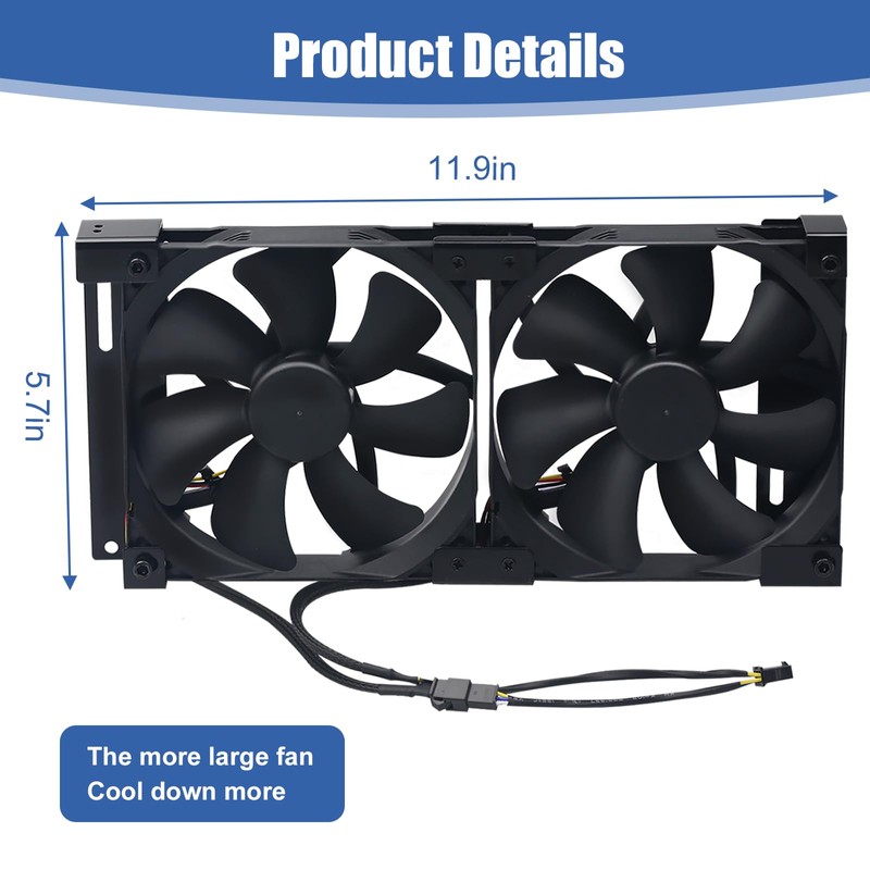 Rv Fridge Ventilation Cooling Fan 5.5"(140mm), 12V RV Fridge Vent