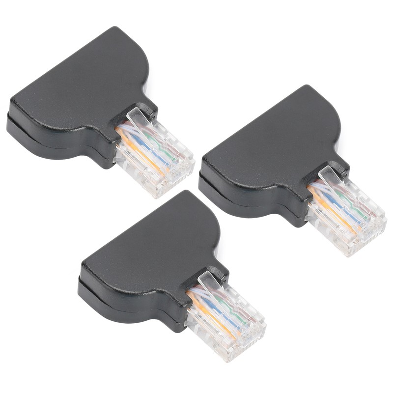 3 Sets RJ45 Male to 8 Pin Screw Terminal Connector