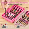 Geinxurn 29Pcs Impact Screwdriver Bits Set, Magnetic S2 Steel 1”/2”Phillips/Square/Torx/Slotted