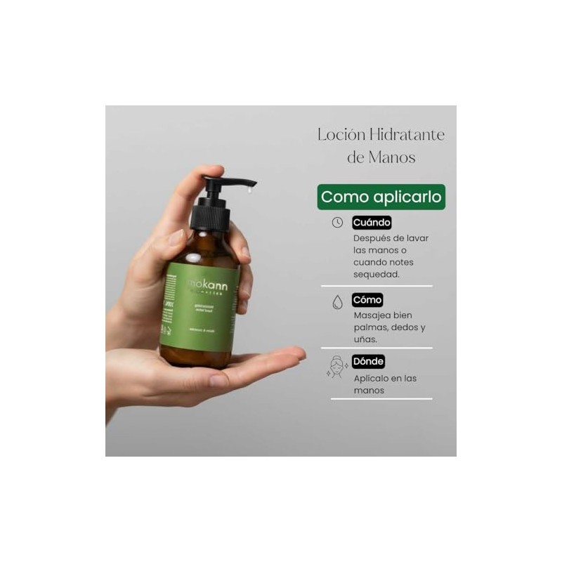 Mokkan Locion para Manos Melon Pepino Hidratante Aceites Naturales 100ml