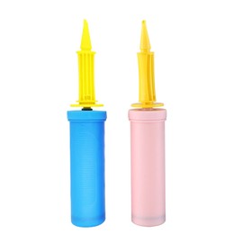 Hand Pump, Air Pump, 2x Speed Pump, Balloons, Portable Pumps, Balloons, Floats and Yoga Balls (Blue, Pink, Set of 2)