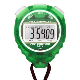 ACCUSPLIT Pro Survivor - A601X Stopwatch, Clock, Extra Large Display (Lime)