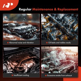 A-Premium Engine Timing Cover Compatible with Volkswagen Jetta 1999-2001 2004-2005, Golf 1999-2001 2004-2006, Beetle 1998-2001 2004-2005, 2.0L