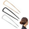 Huotflame U-Förmige Haarnadeln 3 Stück Set – Metall Hair Pins
