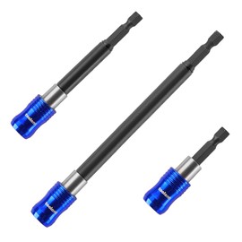 toolant Magnetic Drill Bit Holder Set, 3PCS (2.5", 4", 6"), Quick-Insert Design with Anti-Wobble Sleeve, Strong Magnet, 1/4" Hex, Alloy & Stainless Steel for Impact Driver