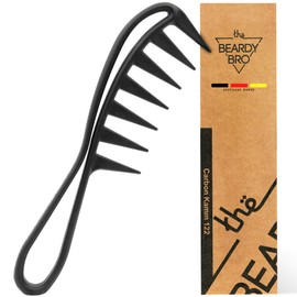 The Beardy Bro Carbon Comb Men - Shatterproof Premium Styling Comb for Men Beard & Hair (1 Piece, 3rd Baber Comb 123)