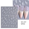 Unbranded 4Pcs Set Nail Stickers Abstract Line Self-Adhesive Slider Peel