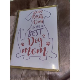 Unbranded BEST DOG MOM Happy Mothers Day From The Dog - Greeting Card w Envelope