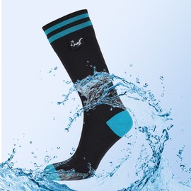 OTTERSHELL Unisex Waterproof Cold Weather Mid Length Sock,For outdoor activities golf running cycling hiking walking. (UK, Numeric, 6, 8, Regular, Regular, Grey - F)