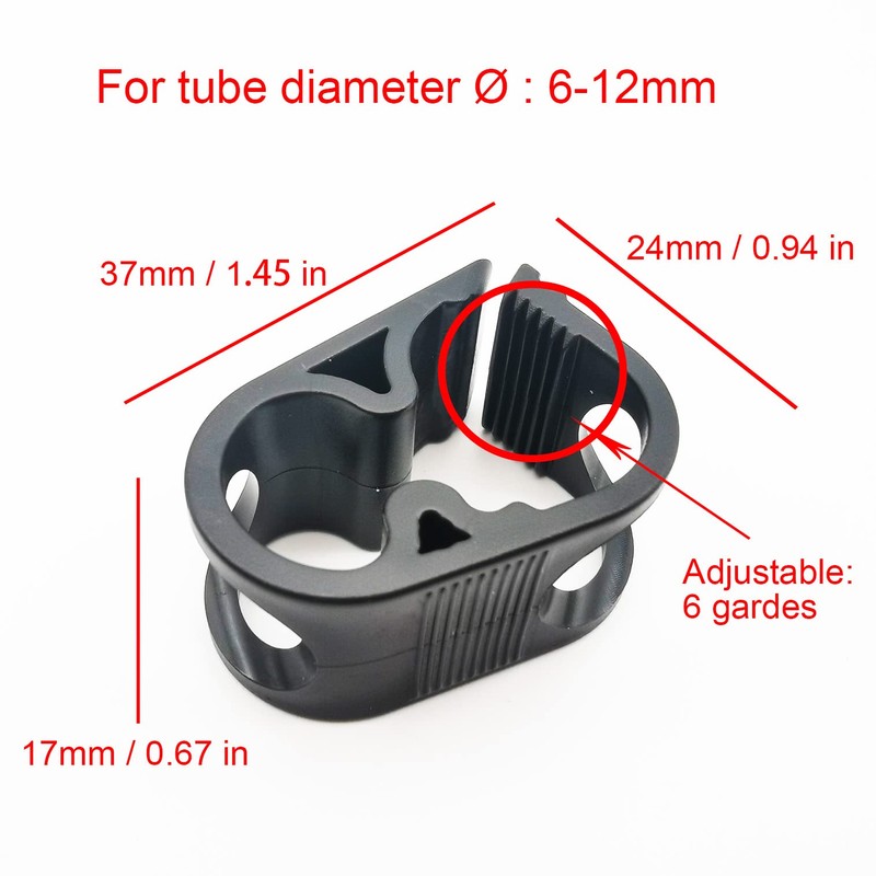 10PCS Black Adjustable Plastic Hose Clamps 6-12mm/1/4''-1/2'' Shut off Plastic
