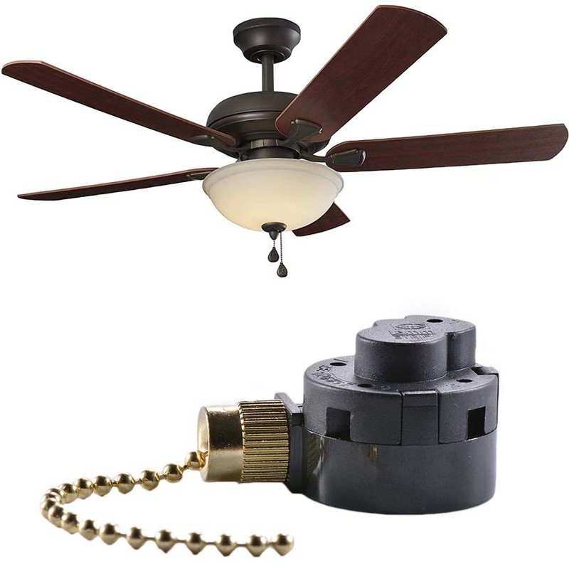 ZE-268S2 Electrical Pull Chain Switch, ON-Off Switch with Beaded Pull