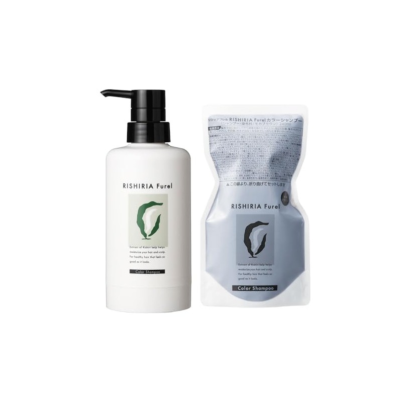 RISHIRIA Furel Color Shampoo (Mocha Brown) Dedicated Bottle + Refill