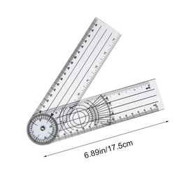YongXiangPeng Medical Protractor,8.5in Goniometer Plastic Ruler,Professional 360 Degree Multi-ruler GoniometerAngle Spinal Ruler Protractor is Good Angle Measurement Tool