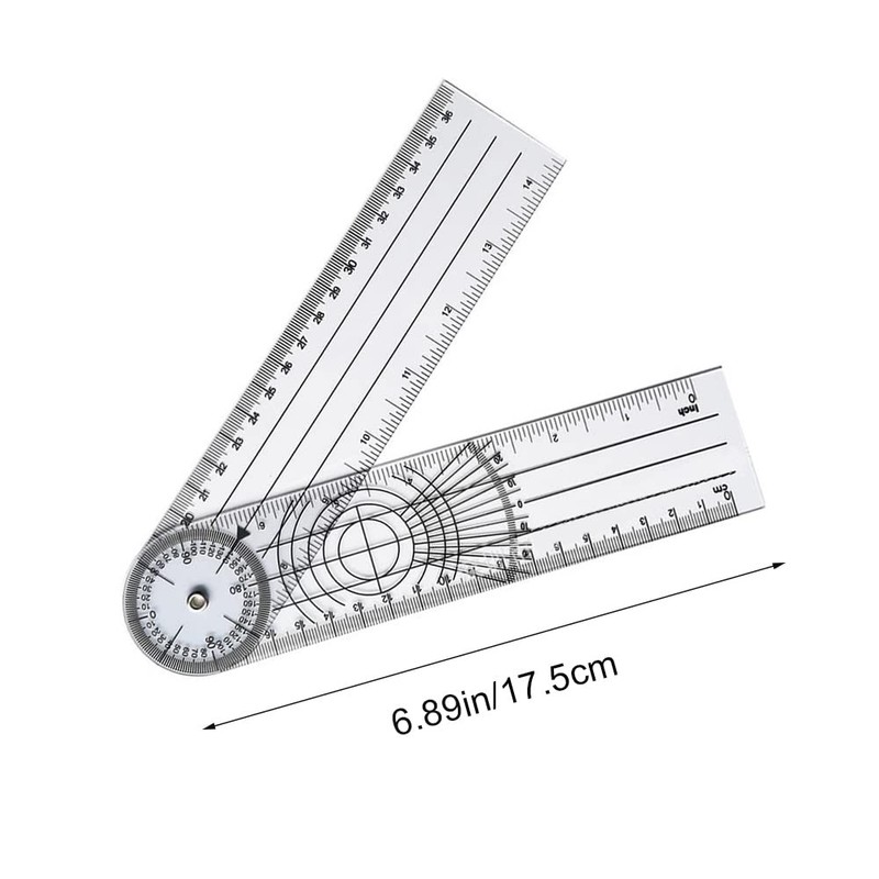 YongXiangPeng Medical Protractor,8.5in Goniometer Plastic Ruler,Professional 360 Degree Multi-ruler GoniometerAngle