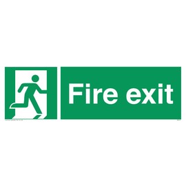 Fire Exit%u2013 Man Right Sign 300 mm x 100 mm L31