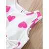 GOLLUNER Kids Girl Clothes Heart Print Sleeveless Top and Shorts