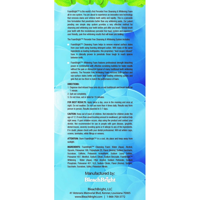 Retainer Foam Cleaner & Teeth Whitening Formula. The Ultimate Cleaning