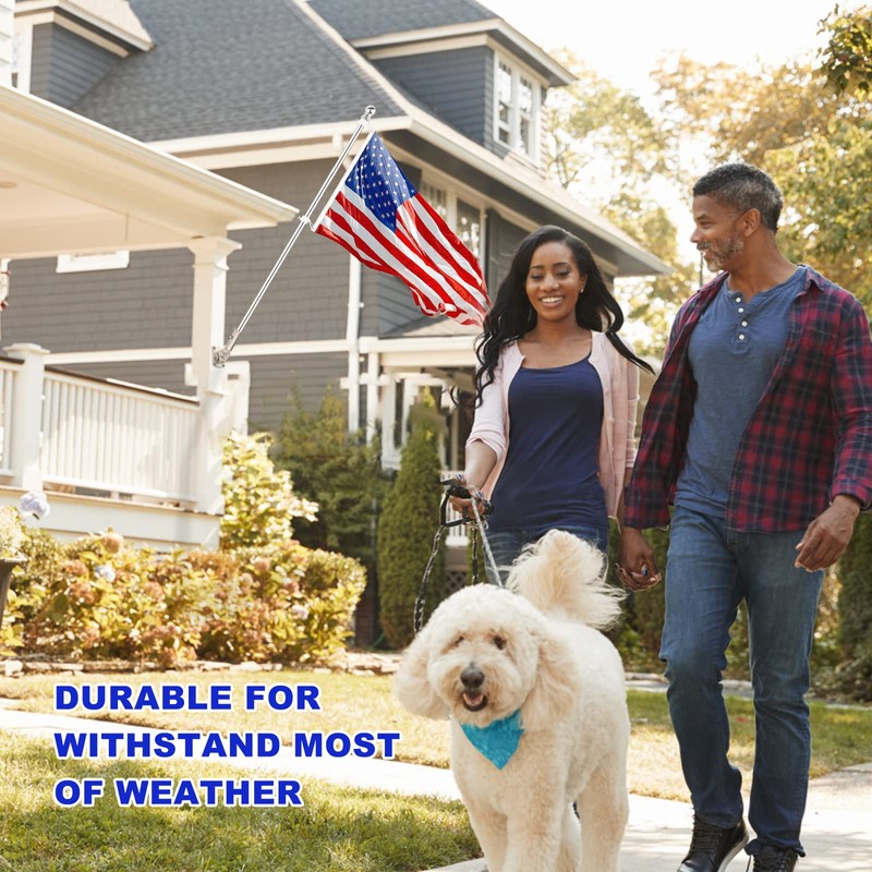 6FT Thickened Flag Pole,Heavy Duty Stainless Steel Flagpole mounting,Rustproof for