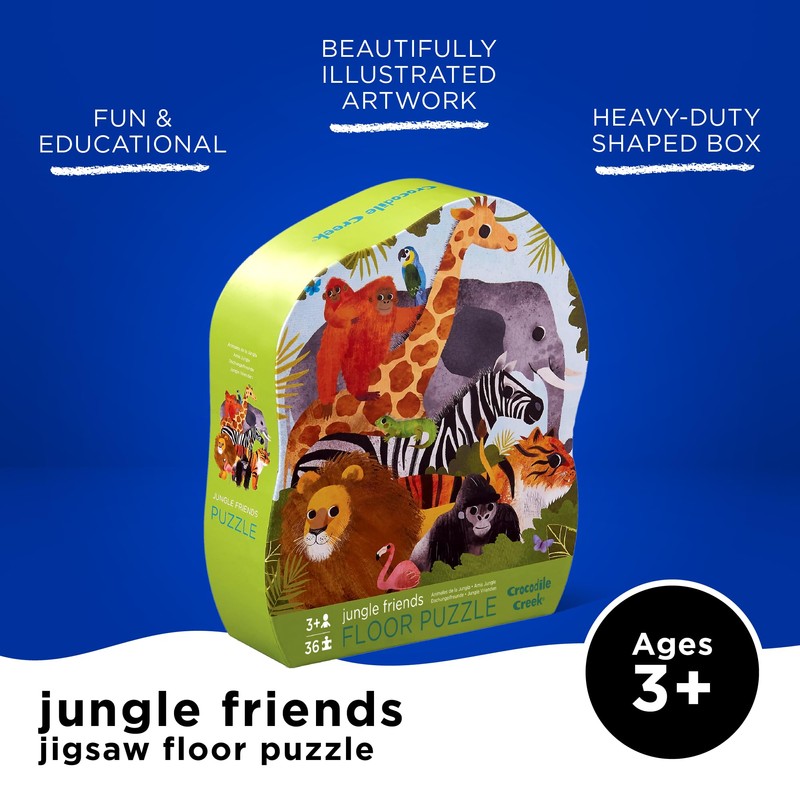 Crocodile Creek 36-Piece Jigsaw Floor Puzzle - Fun Floor Puzzles