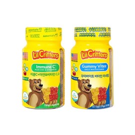 Kkumibite [릴크리터스] 꾸미바이트 이뮨 아연+비타민 C,D 1병 + 꾸미바이트 어린이 비타민 1병 [Leekritus] Kkumi Bites Immune Zinc + Vitamin C, D 1 Bottle + Kkumi Bites Children Vitamin 1 Bottle