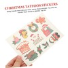 Minkissy 3sets Temporary Kids Adults Christmas Vinyl Sticker Xmas Body