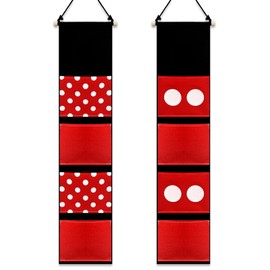 Ohjijinn 2Pcs Fish Extenders Cruise Gifts Hanger with 4 Pockets Canvas Fish Extenders Hanger Easily Customize Cruise Door Decorations for Gift Exchanges