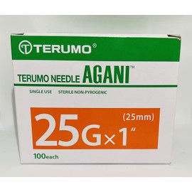 Terumo RS 25G x 1 inch (25 mm) 100 Each/Box Again Needles