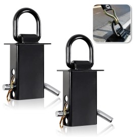 Trailer Stake Pocket D Ring 2PCS 18000lbs Removable Adjustable D-Ring Stake Pocket Tie Downs for Utility Trailers Flatbed TrucksModel Number: PL127-BK-2