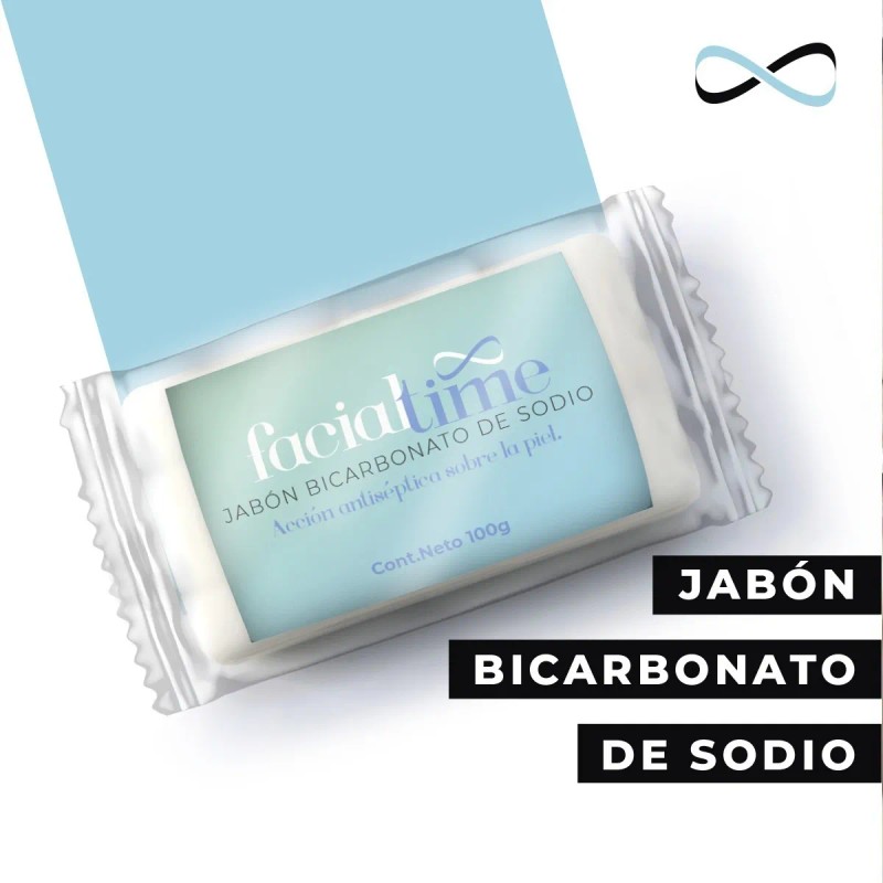 Barra Jabón Bicarbonato 100g Facial Time Limpieza Intensa