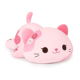 Onsoyours 9 Inch Cat Plush, Cute Sakura Cat Stuffed Animal, Little Ultrasoft Kitten Plush Toy Kawaii Kitty Gift for Kids