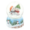 Dekohelden24 Snow Globe Snow Children with Hat on Elaborately Decorated