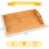 BEARDO DECOR Bamboo Svering Tray Rectangle Serving Tray with Handles