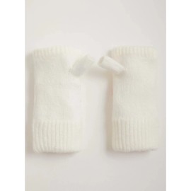 Torrid Knit Fingerless Gloves Hearts One Size Ivory #A11658