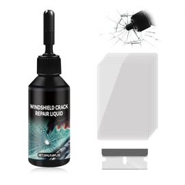 2025 Upgraded Windshield Crack Repair Kit - 5 Min Fix for Rock Chip, Bullseye & Star Cracks | Nano Glass Repair Liquid Stops Spreading | DIY Pro Kit: Car/Window/Mirror/Headlight (1 Set)